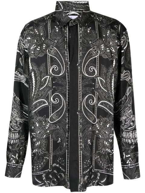 PHILIPP PLEIN Dandy paisley-print silk shirt