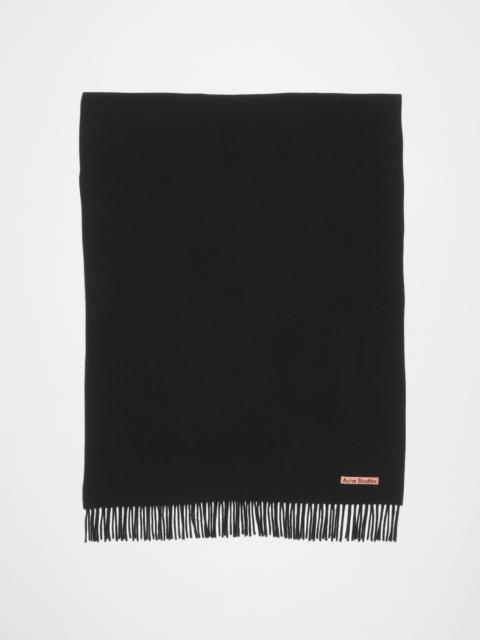 Acne Studios Fringe wool scarf - oversized - Black