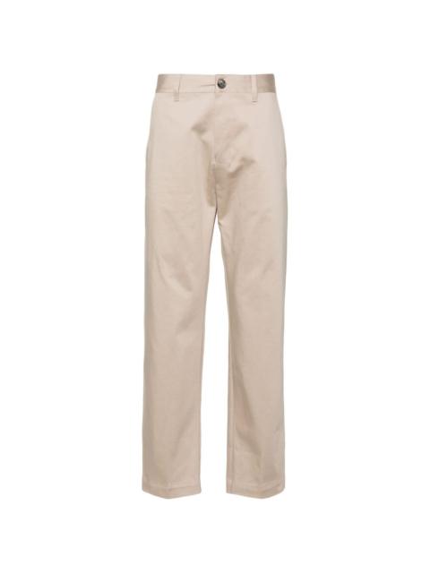 mid-rise cotton chino trousers