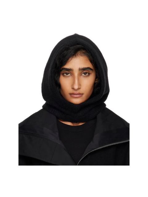Rick Owens Black Concordians Alpaca Knit Hood