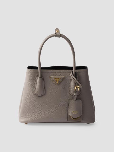 Prada Women's Small Double Saffiano Leather Bag - Grey