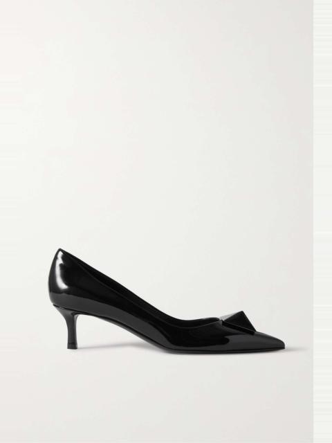 One Stud 50 embellished patent-leather pumps