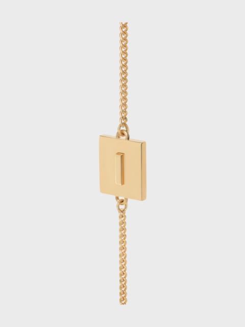 CELINE Alphabet I Bracelet in Brass with Gold Finish
