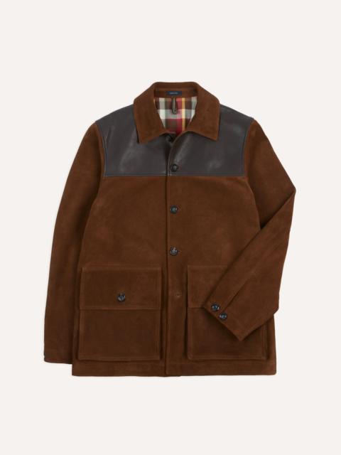 Drake's Brown Suede and Leather Donkey Jacket