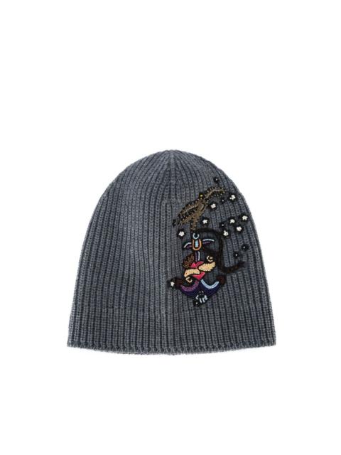 Valentino bead-embellished beanie