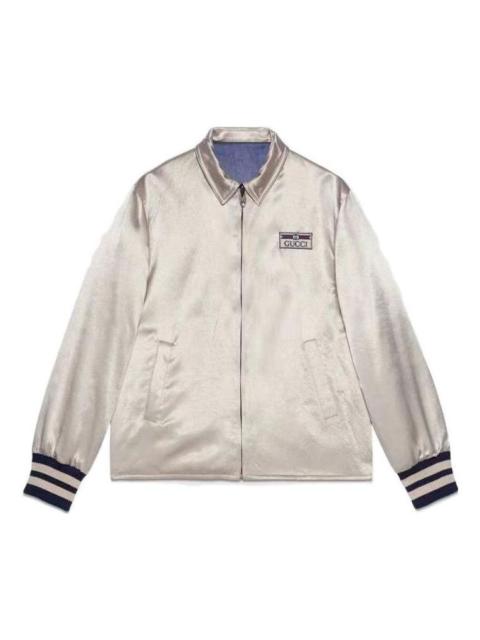GUCCI Gucci Shirt Acetate Reversible Blouson Jacket 'Blue' 654830-ZAGVV-4309