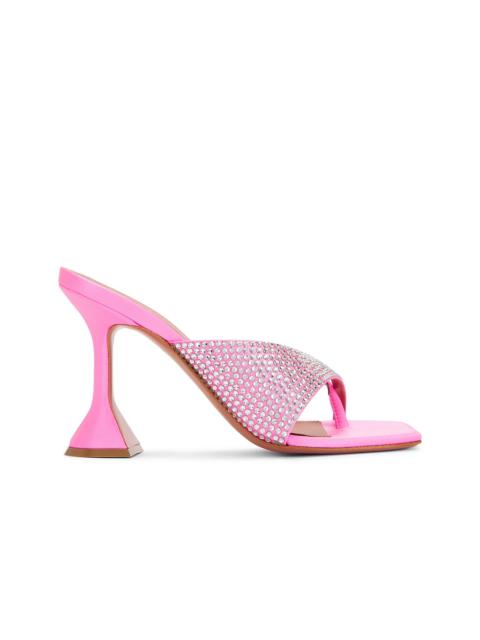 Shiona 95 Slipper In Fluo Pink & White Crystals