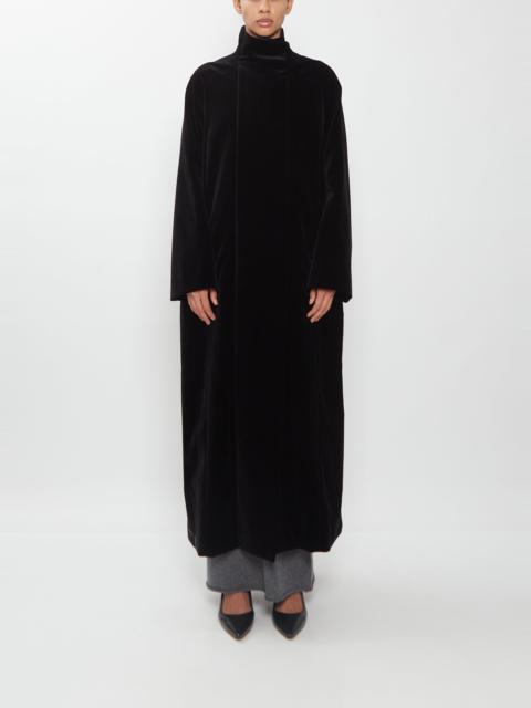 COLLEEN ALLEN High Collar Raglan Velvet Coat