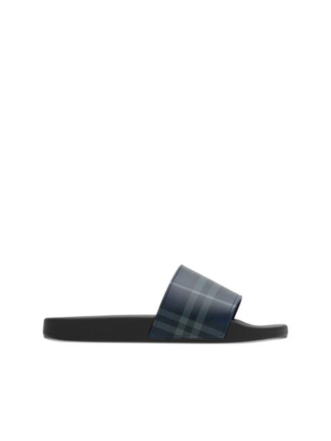 Burberry check print slides