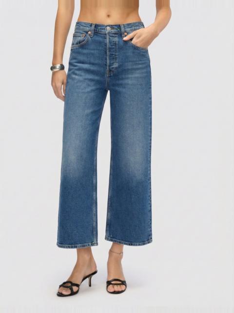 RE/DONE Comfort Stretch High Rise Wide Leg Crop - Mid 70s