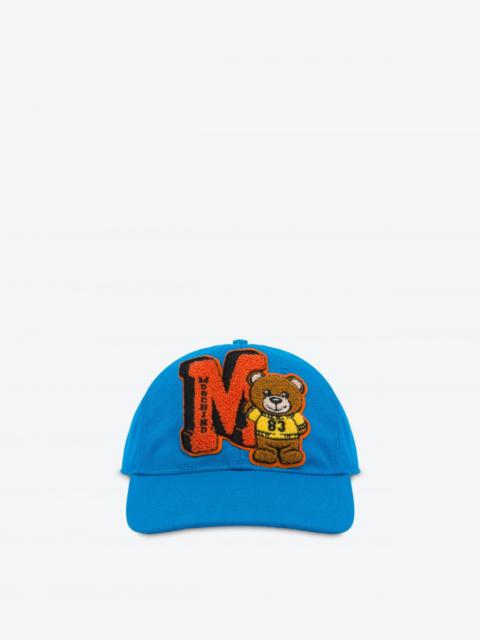 Moschino VARSITY TEDDY BEAR CANVAS HAT