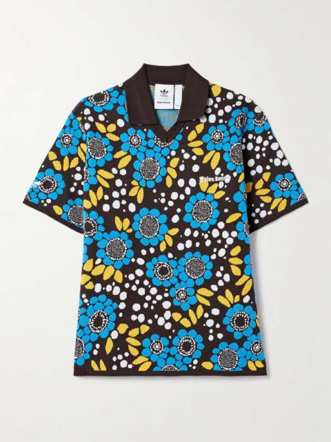 adidas Originals + Wales Bonner jacquard-knit polo shirt Blue