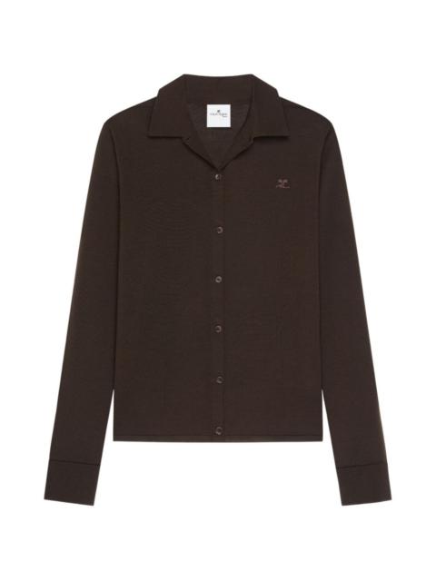 courrèges notched-collar cardigan
