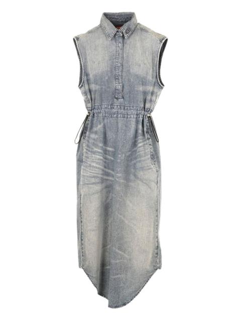 Diesel drawstring denim midi dress