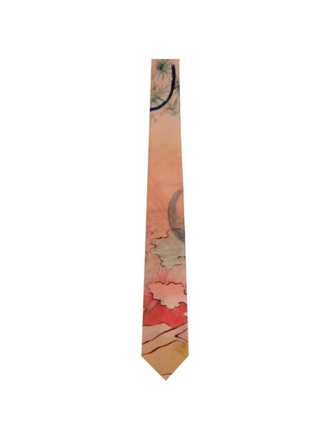 Orange Narcissus Silk Tie