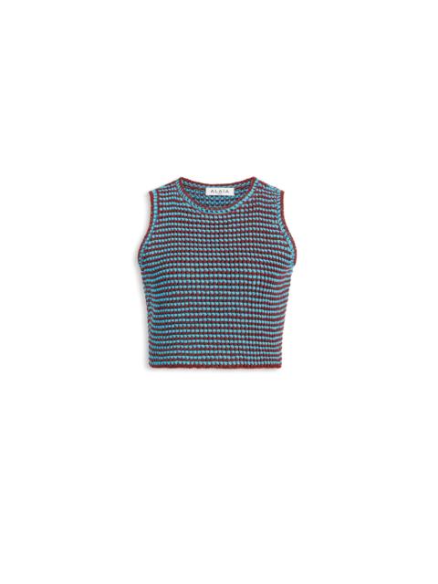 Alaïa CROCHET KNIT CROP TOP