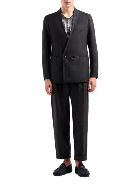 GIORGIO ARMANI Men's Fashion Tonal Stripe Suit - Black