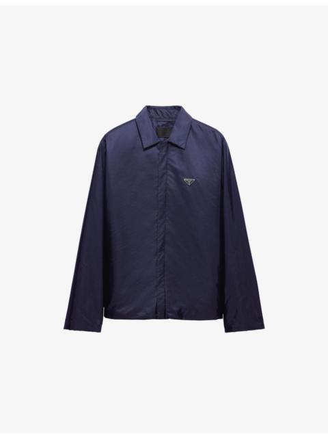 Prada Re-Nylon Triangle-Plaque Woven Shirt