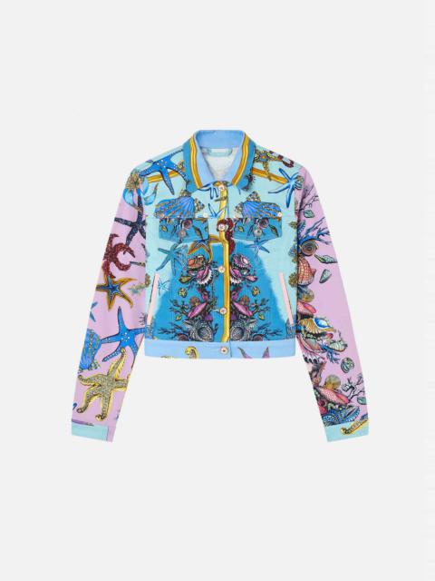 VERSACE Trésor de la Mer Print Denim Jacket