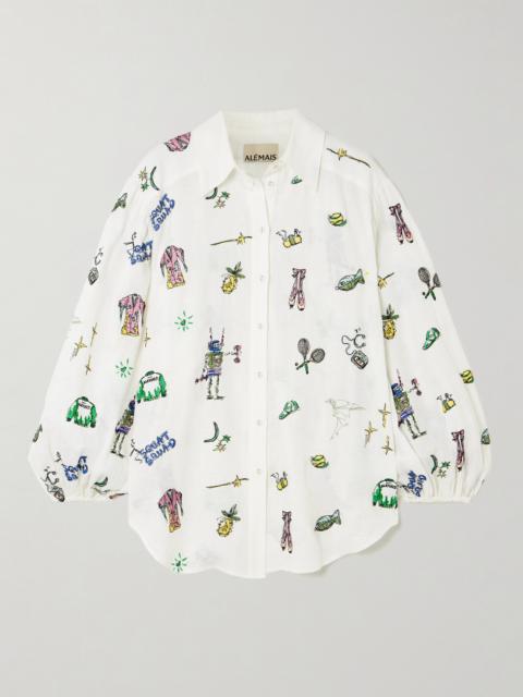 ALÉMAIS + Anouk Colantoni Play Embroidered Linen Shirt