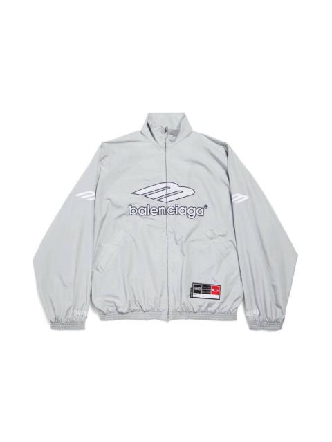 BALENCIAGA Men's 3b Football Tracksuit Jacket in New Grey