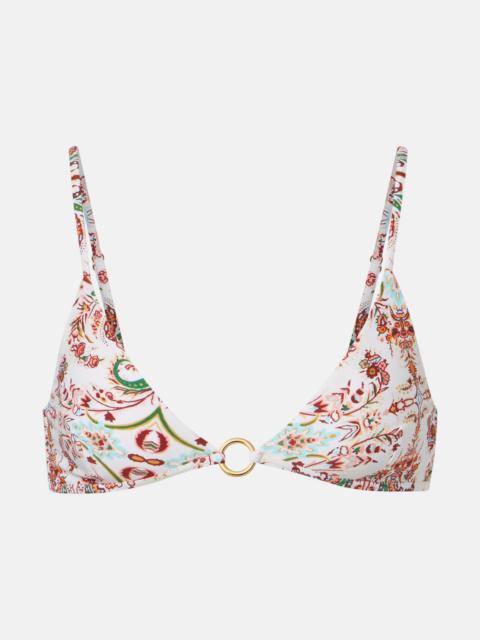 MELISSA ODABASH Greece printed triangle bikini top