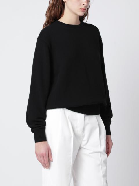 TOTEME Black cotton crew neck jumper