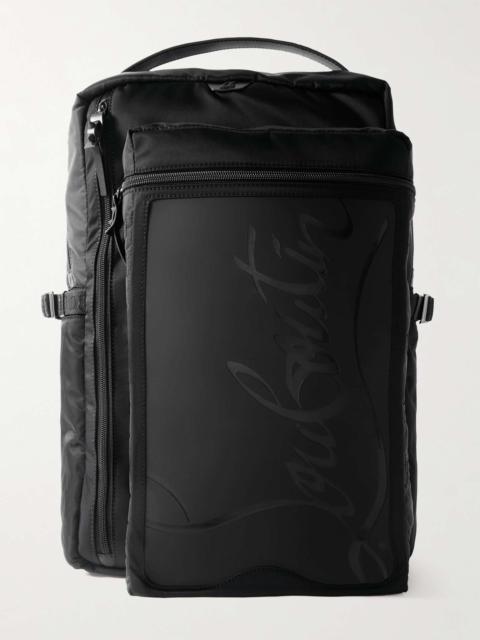 Loubideal Leather-Trimmed Shell and Logo-Debossed Rubber Backpack