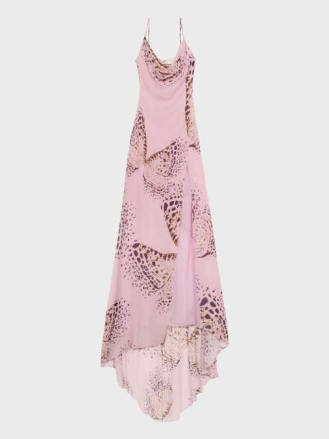 Blumarine PRINTED GEORGETTE SLIP DRESS