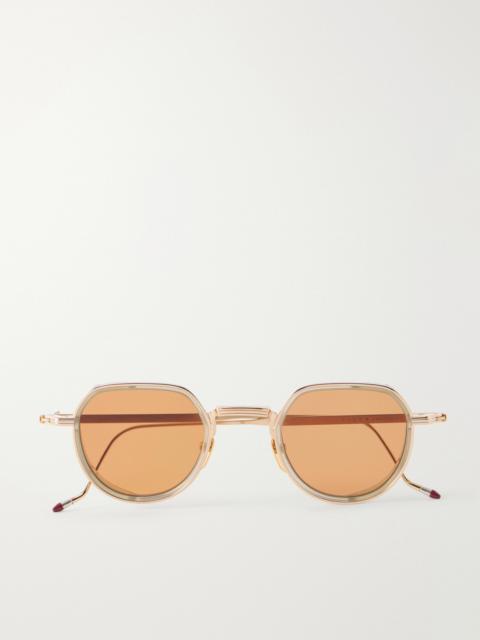 JACQUES MARIE MAGE Dixon Round-Frame Gold-Tone Metal Sunglasses
