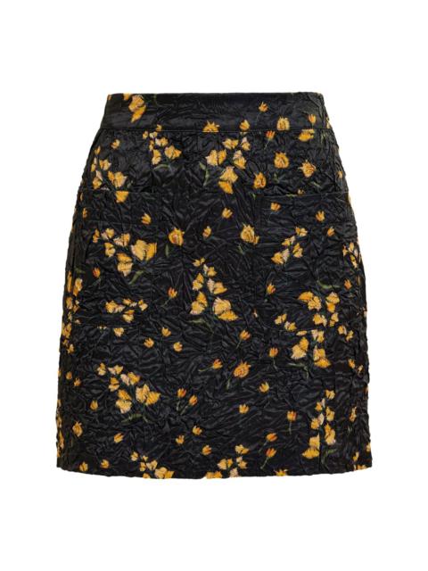 スカート ESSENTIEL ANTWERP HUPAUL PLEATED SKIRT White asymetrical layered mini skirt | Essentiel Antwerp