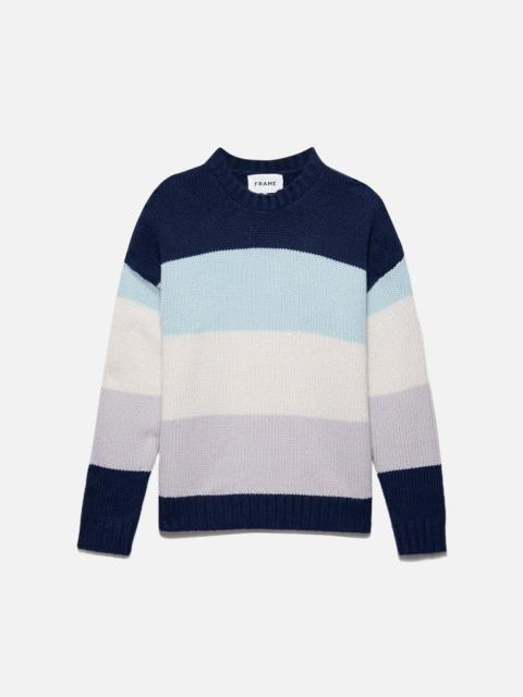 FRAME Bold Stripe Sweater in Ink Blue Multi