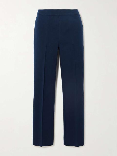 Jules stretch-cotton jacquard straight-leg pants