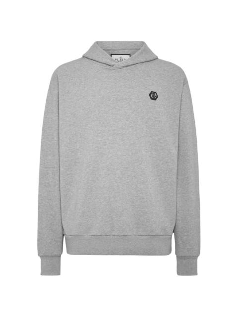 logo-patch long-sleeve hoodie
