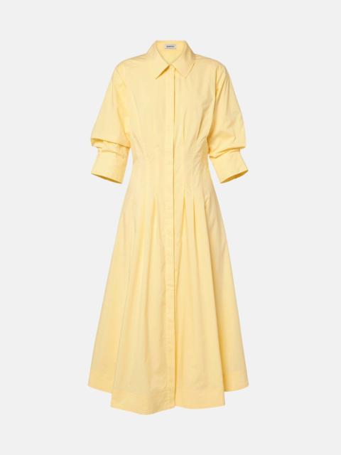 SIMKHAI Jazz cotton-blend poplin midi dress