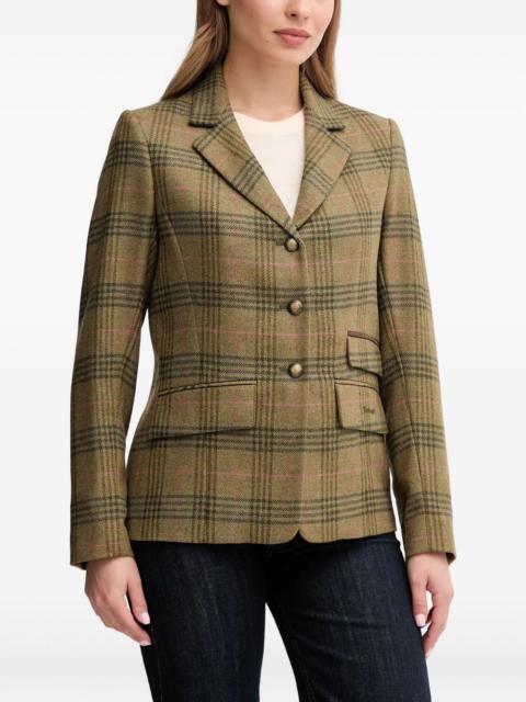 Barbour check-pattern blazer
