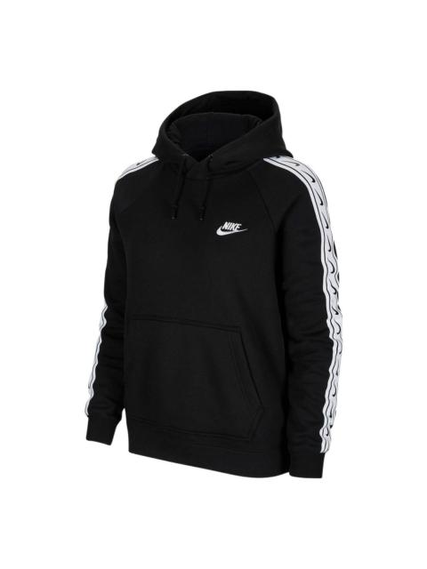 Nike (WMNS) Nike Club Woven Allover Print Hoodie 'Black' CU9262-010