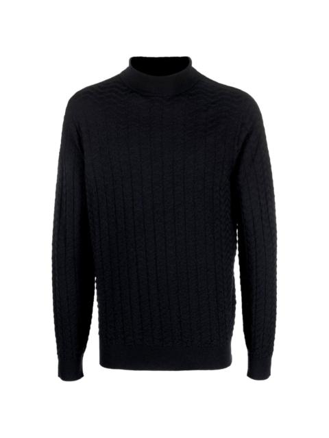 GIORGIO ARMANI mock neck wool jumper