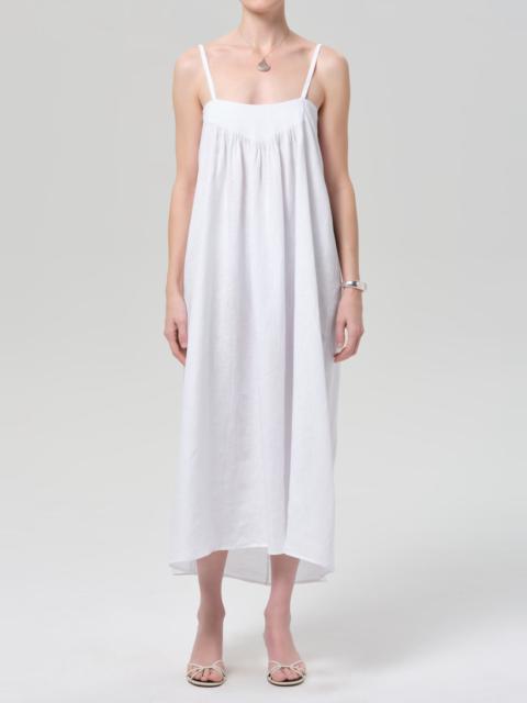 Citizens of Humanity Reva Pintuck Linen Dress In White