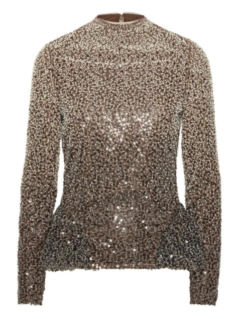 ROTATE beaded peplum top