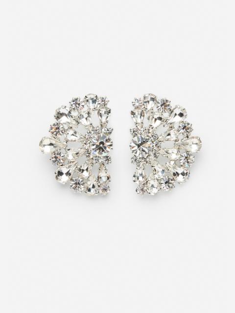 MAGDA BUTRYM Crystal rosette stud earrings in silver