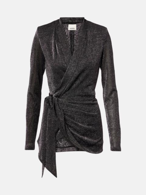 Isabel Marant Cinay lamé wrap top