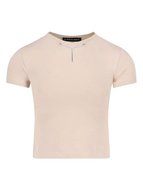 Y/Project logo-appliqué T-shirt