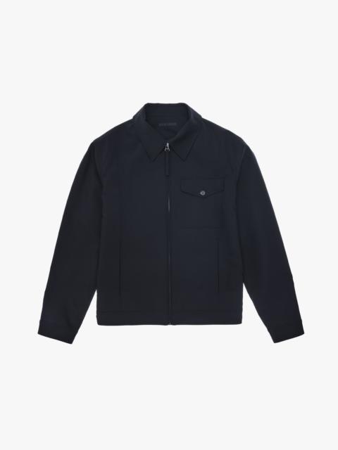 Helmut Lang STRETCH WOOL TAILORED ZIP-UP JACKET