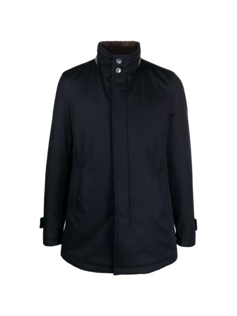 stand-up collar wool jacket