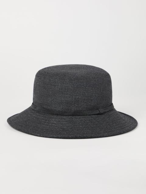 Brunello Cucinelli Virgin wool bucket hat with shiny band