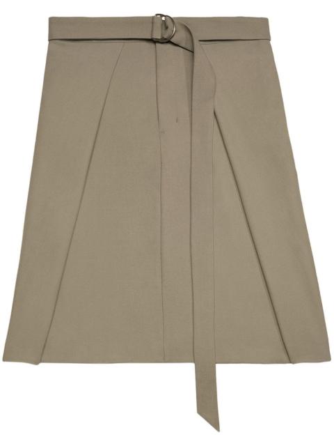 AMI Paris belted wool midi skirt