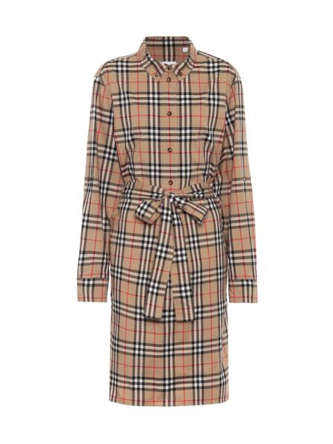 Vintage Check stretch-cotton shirt dress