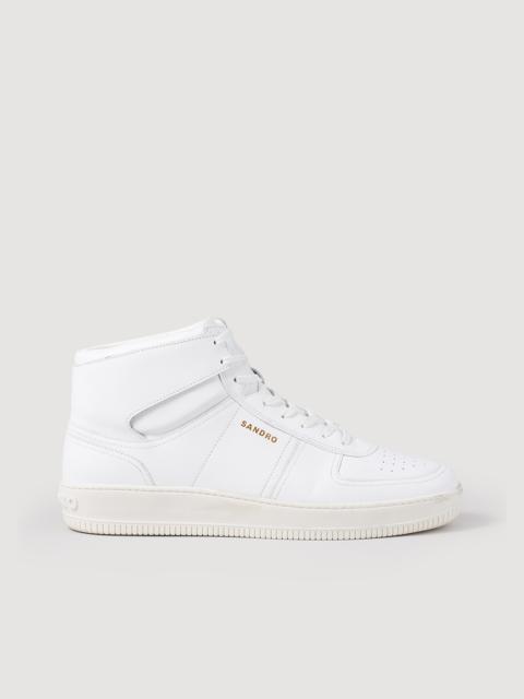 Sandro Leather high-top sneakers