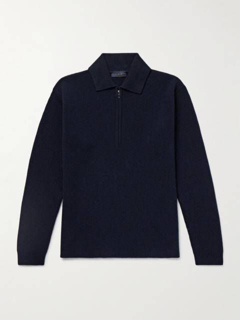 SEASE Virgin Wool and Cashmere-Blend Half-Zip Sweater